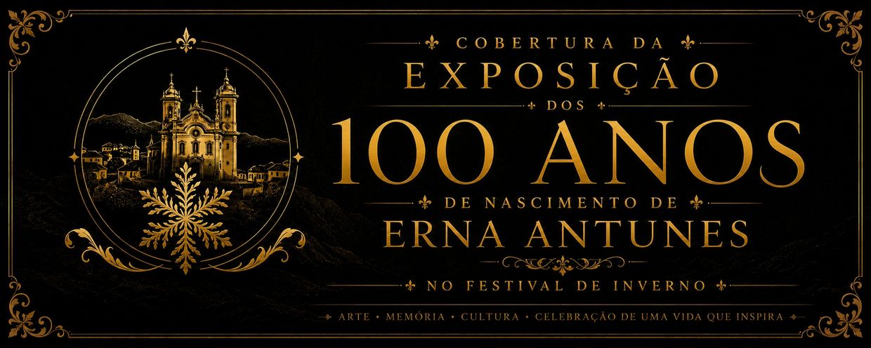 Cobertura da exposição dos 100 anos de Erna Antunes.