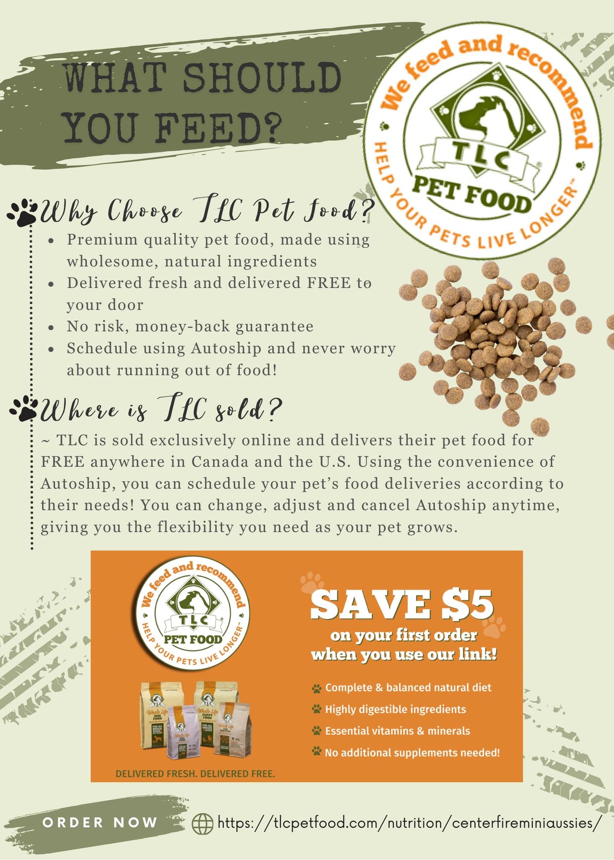 TLC Pet Food Recommendation