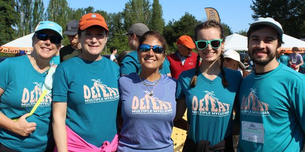 Group of people smiling after the race