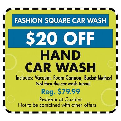 Hand car wash coupon