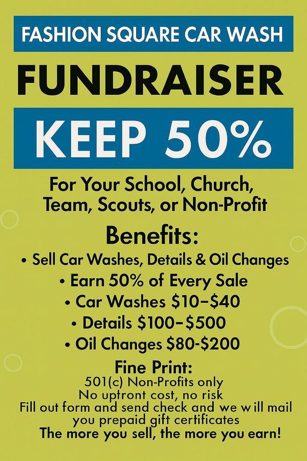 Car wash fundraiser charity