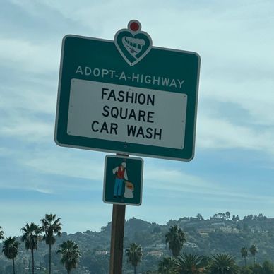 Adopt a Hwy Fashion Square Car Wash 101 freeway and woodman avenue 