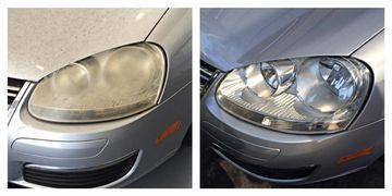 Headlight restoration detail