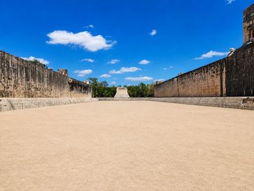 Ancient Maya traditions still echo through this magnificent ball court.