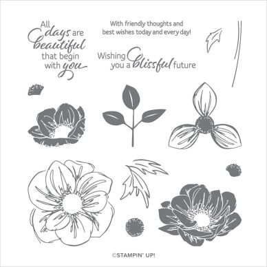Black and white floral stamps with inspirational quotes and leaves.