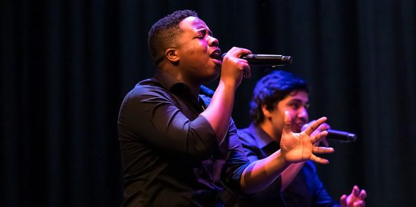 Stage Performance for Prime A Cappella, Dayton Ohio, High School.