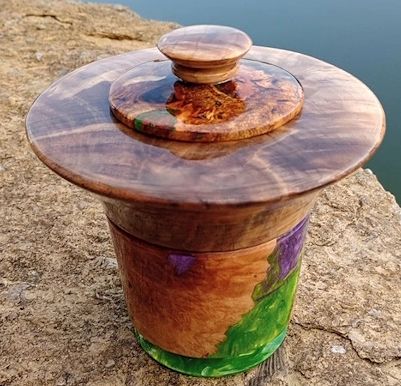 Mid-Size Urn 0525-01. I am committed to providing one-of-a-kind handmade wooden urns to families.