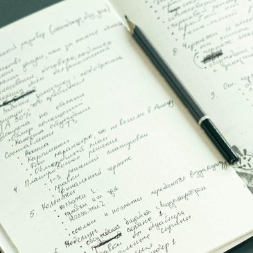 Journal with lots of notes