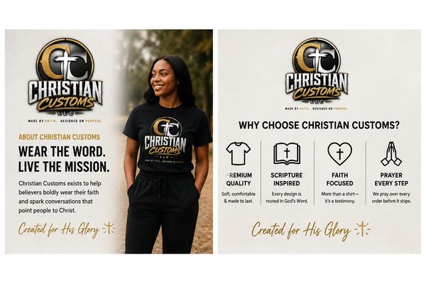 Christian Customs promotes faith through apparel with a mission to spread the word.