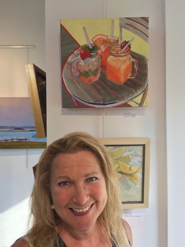 Westport Art Group's Refresh! show in July, 2019 with my Three Cheers for the Bayside!