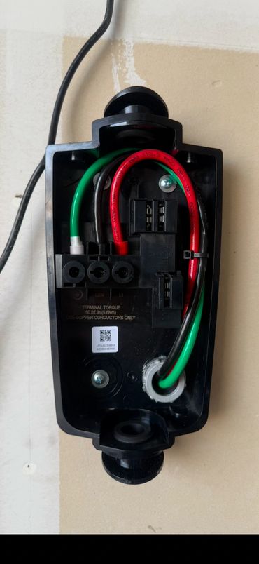 EV charger install
(Tesla charger)