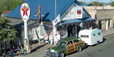 Angel Delgadillos Barber Shop in Seligman, Arizona. Seligman, Arizona the birthplace of Historic Rou