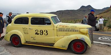 Antique cars create an exciting venue for the 3 day annual Arizona Fun Run. Car collection.