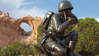 Navajo Nation National monument of Navajo Code Talker in Window Rock, Arizona.