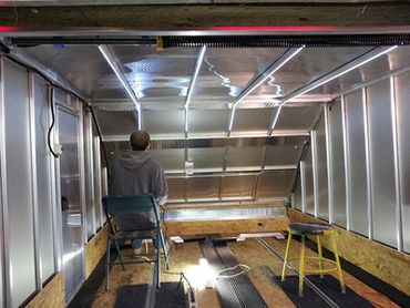 custom enclosed trailer lighting and battery kits
