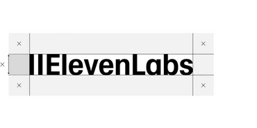 ElevenLabs logo with clear spacing guidelines around the text.