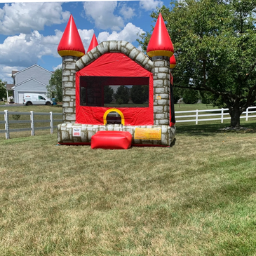 BRICK CAMELOT- AGES 12 & UNDER
14'X14'
$175.00- 6 HOURS
DELIVERY FEE NOT INCLUDED 
14'X14' SQUARE F