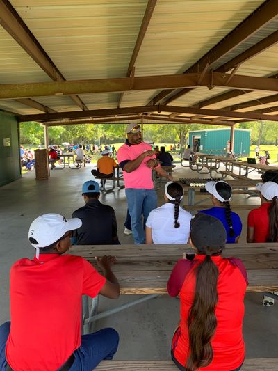 Teaching kids at First Tee of Greater Houston, about SmartGolf