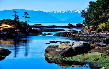 Low Tide - looking toward the Olympic Range in Washington