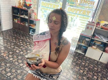 Blessing, traditional thai meditation