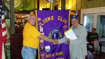 Lion Tex receives award from Lions International for recruiting new Lions as our membership Chair.