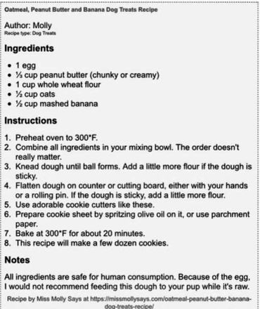 Oatmeal and peanut butter recipe