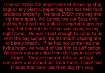 Chip bag info