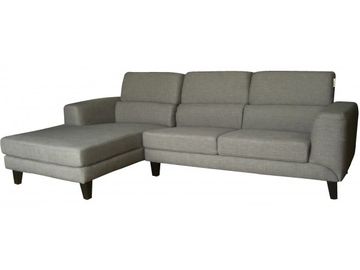 Sandra L Shape Sofa (Grey)