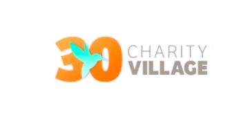 Logo of 30 Charity Village with a blue bird.
