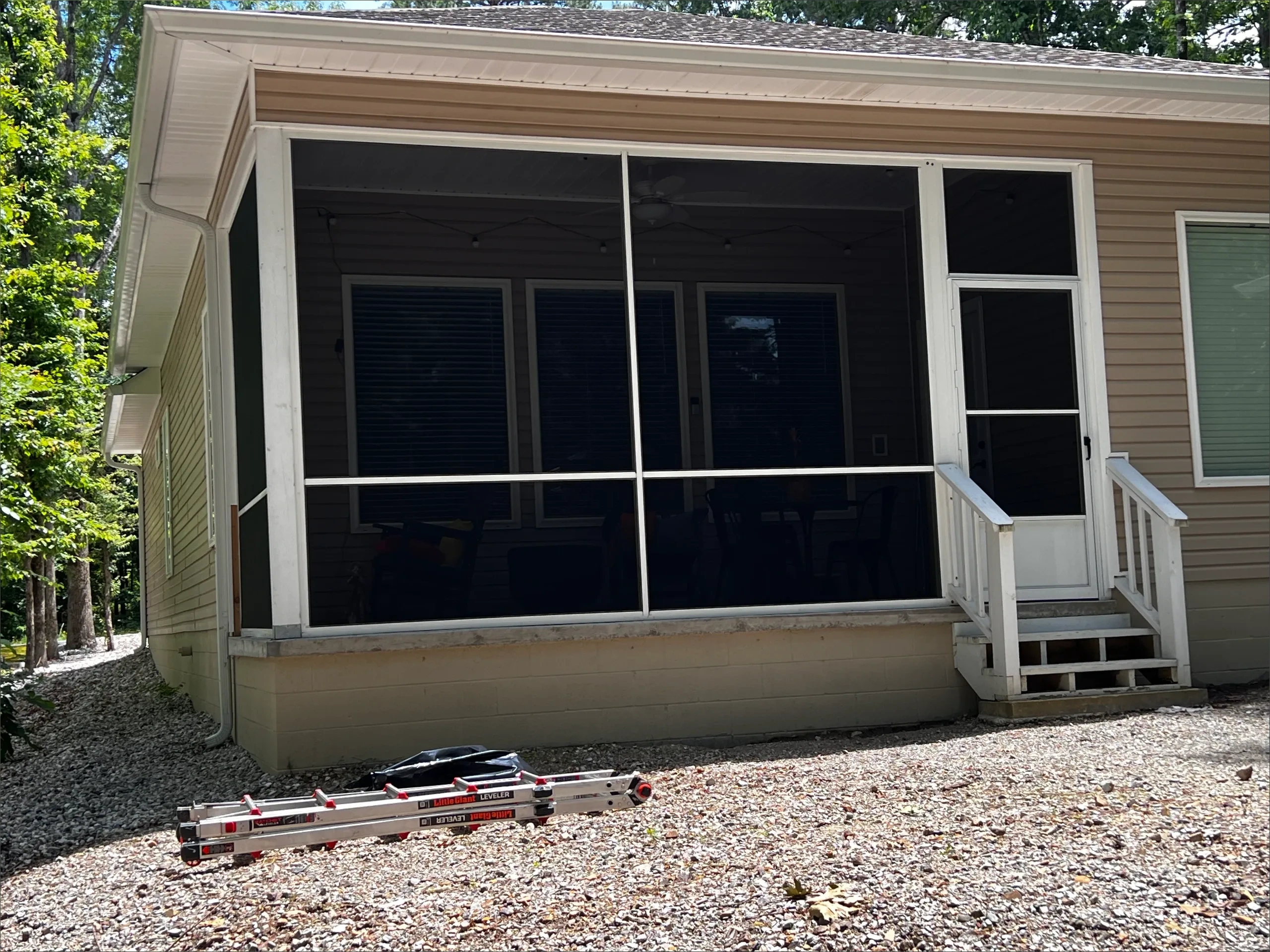 Aluminum Screen frame with Tuffscreen noseeum to stop all the little bugs