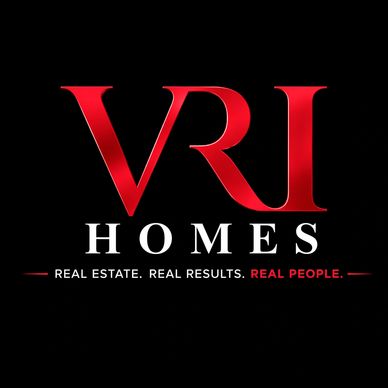 VRI Homes logo with tagline about real estate.