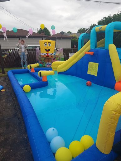 Toddler pool/obstacle course our unit #5 rents for 150 for the day, our dunk tank rents for 175 for
