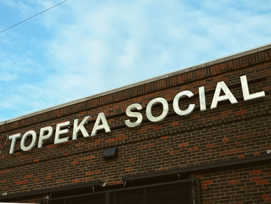Exterior of Topeka Social event center in downtown Topeka.