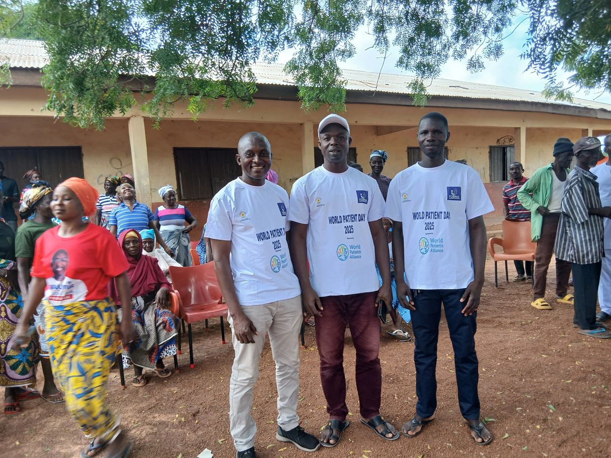 FOBNA and Health Staff of Nanumba North Municipal Health Directorate in a post during World Patient