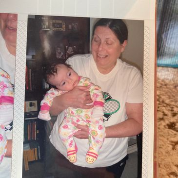 No, I didn’t just have a baby. I’m holding my grandson.