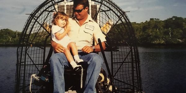 Captain Shannon  with daughter 
airboat, airboat tours, everglades, family adventures