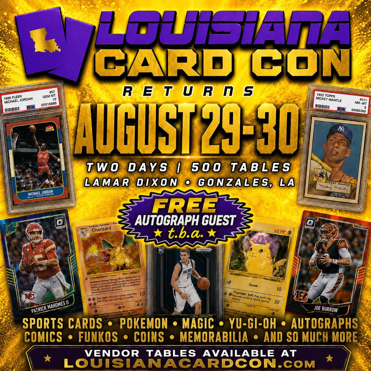 la pokemon card show FEST JUNE 27TH Tickets Louisiana Card Con: Buy, Sell