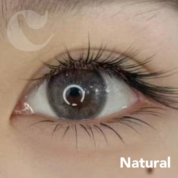 Natural lash extension look