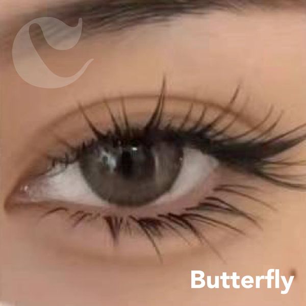 Butterfly style lash extension look
