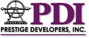 Prestige Developers logo with surveyor's compass purple and black. Temecula, CA