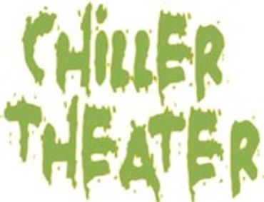 Green, scary Chiller Theater logo for tv show designed by Jill Roberts in Temecula, CA