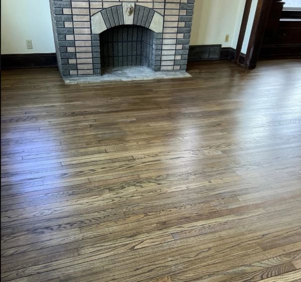 Professionally refinished hardwood flooring in Beachwood, Ohio