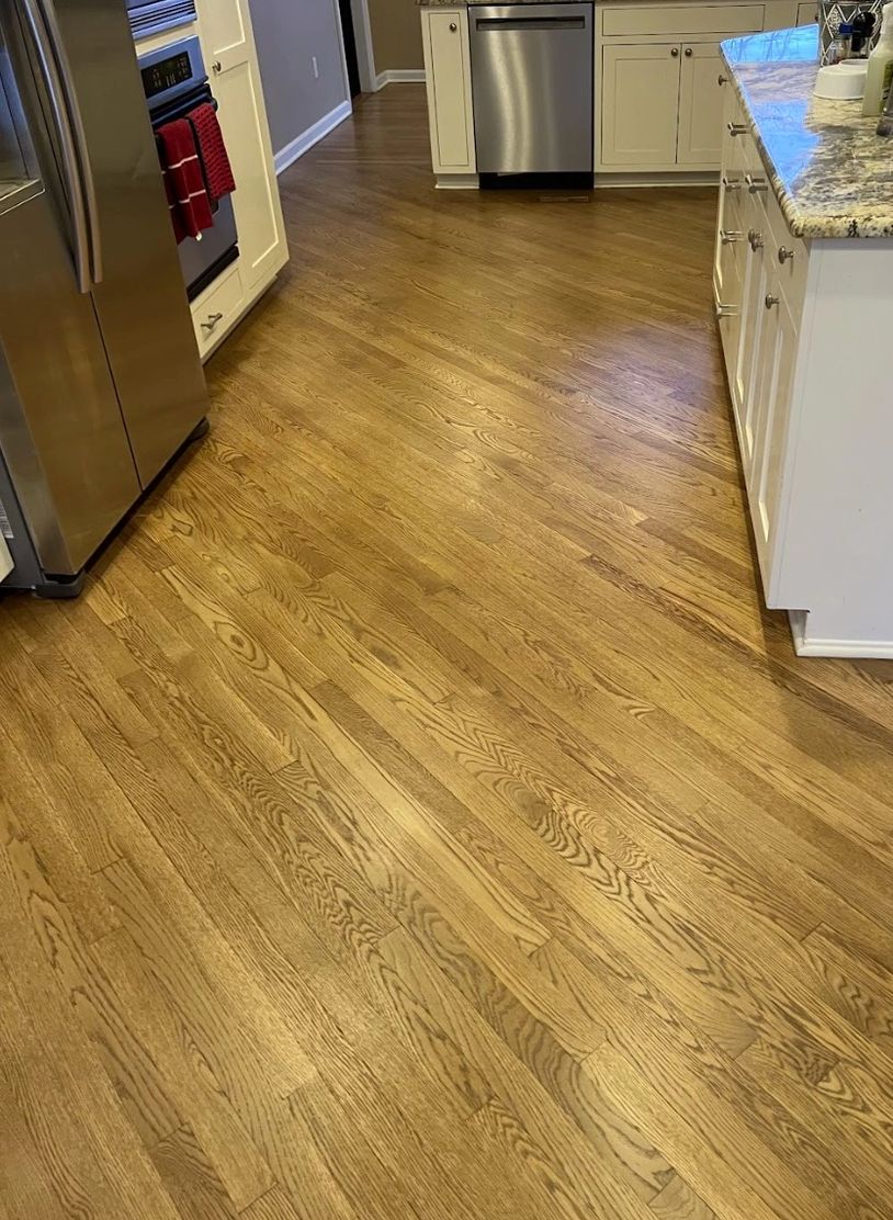Photo of the finished Parma, Ohio kitchen floor.