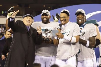 The Philadelphia Eagles celebrate destroying yet another opponent.