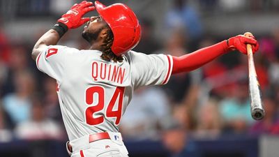 Philadelphia Phillies outfielder Roman Quinn is not good at hitting a baseball.