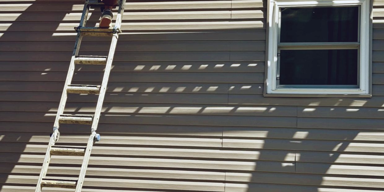 Siding installation on home