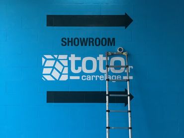 Decoration corporatif pour TOTO Carrelage a Evere. Bruxelles 2021