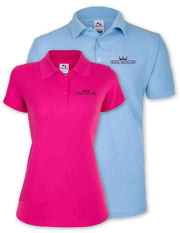 Playera Polo Playerytees de dama y caballero bordado de un lado