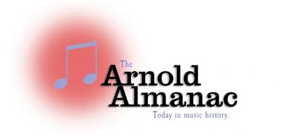 Logo for The Arnold Almanac, focusing on music history.