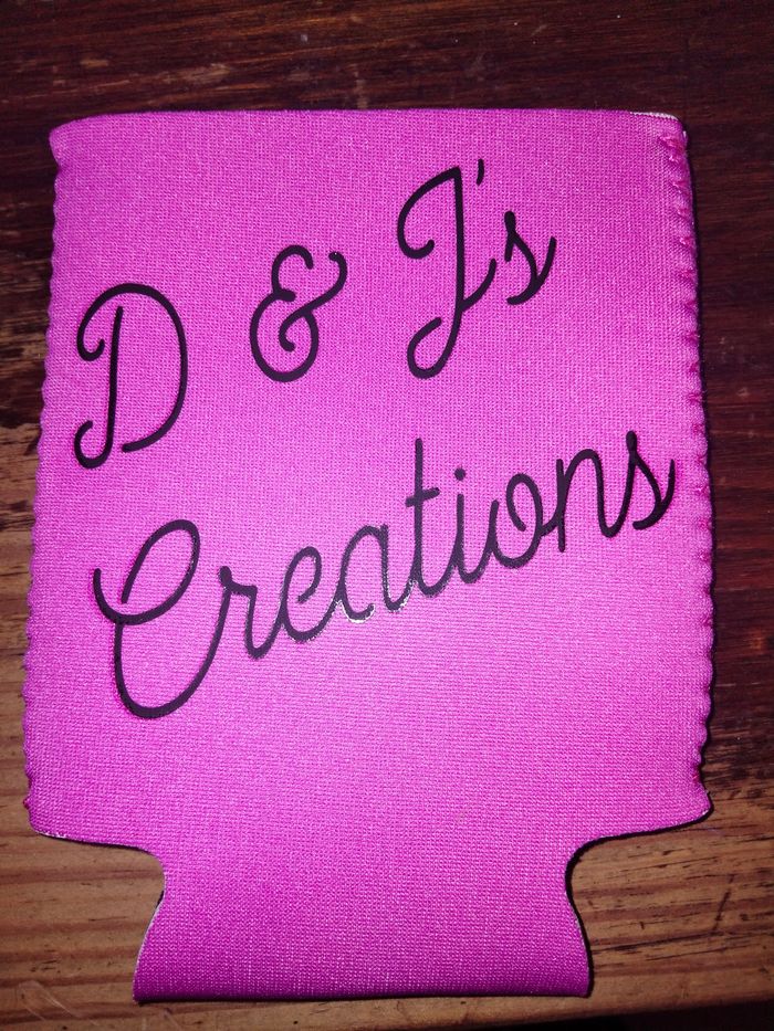 Custom made Pink koozie